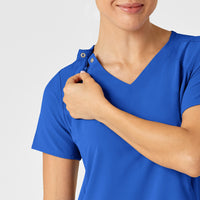 RENEW Women's Zip Accent Scrub Top - Royal