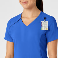 RENEW Women's Zip Accent Scrub Top - Royal