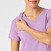 RENEW Women's Zip Accent Scrub Top - Violet Tulle