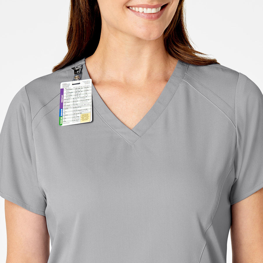 PRO Women's Four Pocket V-Neck Scrub Top - Grey