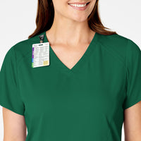 PRO Women's Four Pocket V-Neck Scrub Top - Hunter