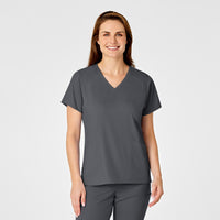 PRO Women's Four Pocket V-Neck Scrub Top - Pewter