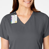 PRO Women's Four Pocket V-Neck Scrub Top - Pewter