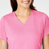 PRO Women's Four Pocket V-Neck Scrub Top - Pink Blossom