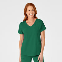 RENEW Women's Mock Wrap Scrub Top - Hunter