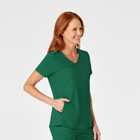 RENEW Women's Mock Wrap Scrub Top - Hunter