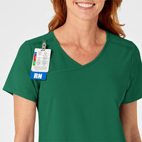 RENEW Women's Mock Wrap Scrub Top - Hunter