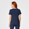 RENEW Women's Mock Wrap Scrub Top - Navy