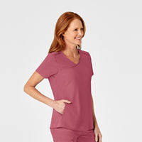 RENEW Women's Mock Wrap Scrub Top - Rosebud