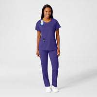 PRO Women's 4 Pocket Notch Neck Scrub Top - Grape