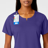 PRO Women's 4 Pocket Notch Neck Scrub Top - Grape