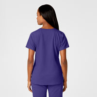 PRO Women's 4 Pocket Notch Neck Scrub Top - Grape