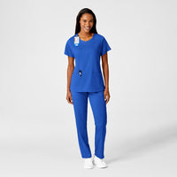 PRO Women's 4 Pocket Notch Neck Scrub Top - Royal