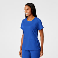 PRO Women's 4 Pocket Notch Neck Scrub Top - Royal