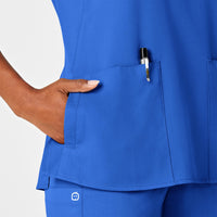 PRO Women's 4 Pocket Notch Neck Scrub Top - Royal