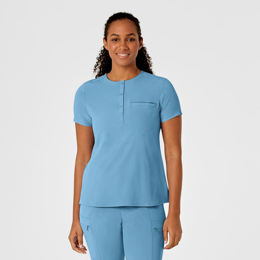 Women's Tuckable One-Pocket Scrub Top  Scrub tops, Scrubs outfit, Cute  nursing scrubs