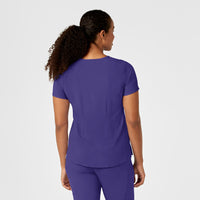 WonderWink RENEW Women's Mandarin Collar Tuck-In Scrub Top - Grape