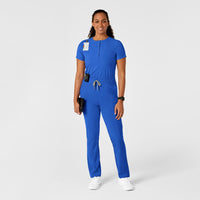 WonderWink RENEW Women's Mandarin Collar Tuck-In Scrub Top - Royal