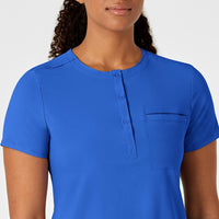 WonderWink RENEW Women's Mandarin Collar Tuck-In Scrub Top - Royal