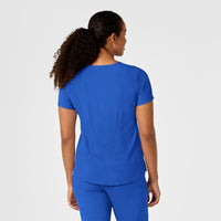 Wink RENEW Women's Mandarin Collar Tuck-In Scrub Top - Royal Back