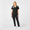 PRO Women's 4 Pocket Wrap Scrub Top - Black