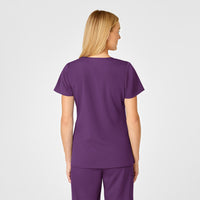 PRO Women's 4 Pocket Wrap Scrub Top - Eggplant