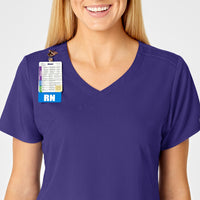 PRO Women's 4 Pocket Wrap Scrub Top - Grape