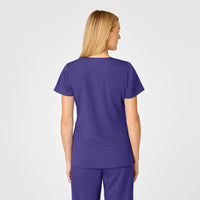 PRO Women's 4 Pocket Wrap Scrub Top - Grape