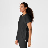 RENEW Women's Yoga V-Neck Scrub Top - Black