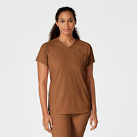 RENEW Women's Yoga V-Neck Scrub Top - Chai