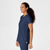 RENEW Women's Yoga V-Neck Scrub Top - Navy