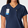 RENEW Women's Yoga V-Neck Scrub Top - Navy