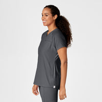 RENEW Women's Yoga V-Neck Scrub Top - Pewter