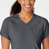 RENEW Women's Yoga V-Neck Scrub Top - Pewter