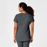 RENEW Women's Yoga V-Neck Scrub Top - Pewter