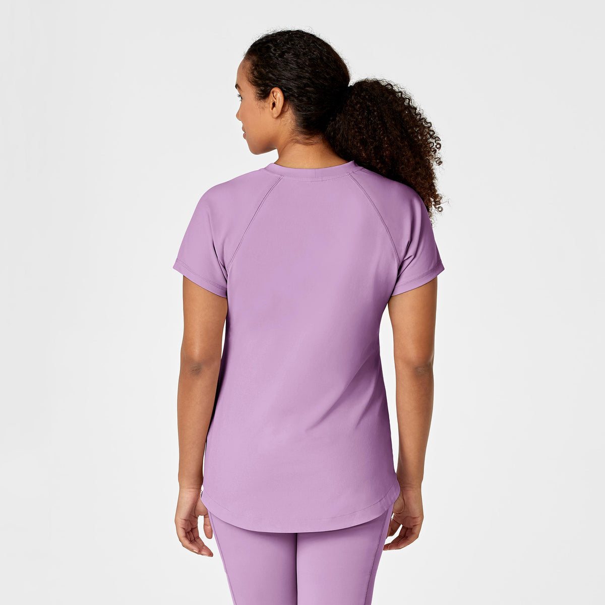 RENEW Women's Yoga V-Neck Scrub Top - Violet Tulle