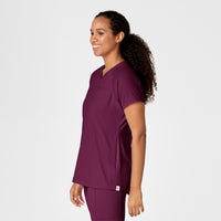 RENEW Women's Yoga V-Neck Scrub Top - Wine