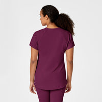 RENEW Women's Yoga V-Neck Scrub Top - Wine