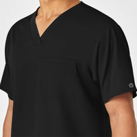 PRO Men's V-Neck Scrub Top - Black