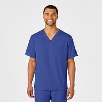 Pro Galaxy Blue V-Neck Scrub Top