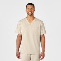 Pro Khaki V-Neck Scrub Top