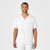 Pro White V-Neck Scrub Top