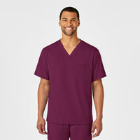 Pro Wine V-Neck Scrub Top