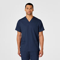 PRO Men's Multi-Pocket V-Neck Scrub Top - Navy