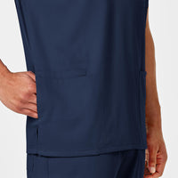 WonderWink PRO Men's Multi-Pocket V-Neck Scrub Top - Navy