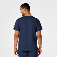 Wink PRO Men's Multi-Pocket V-Neck Scrub Top - Navy Back