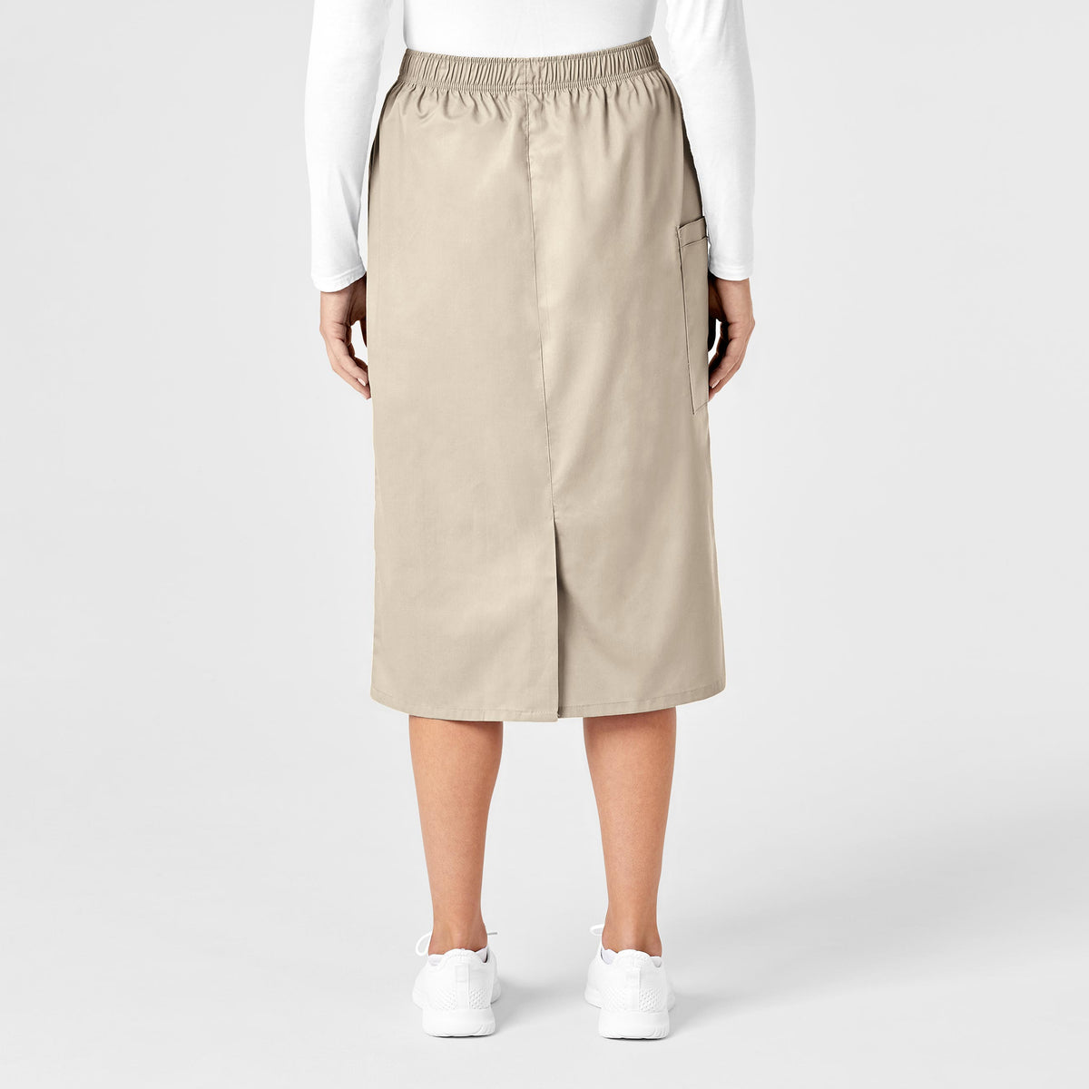 WonderWORK Women's Pull On Cargo Scrub Skirt - Khaki