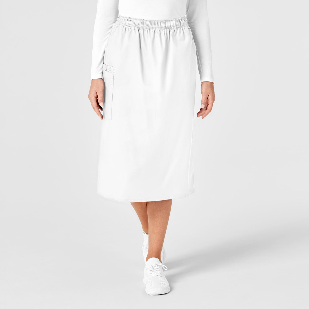 WonderWORK Women's Pull On Cargo Scrub Skirt - White