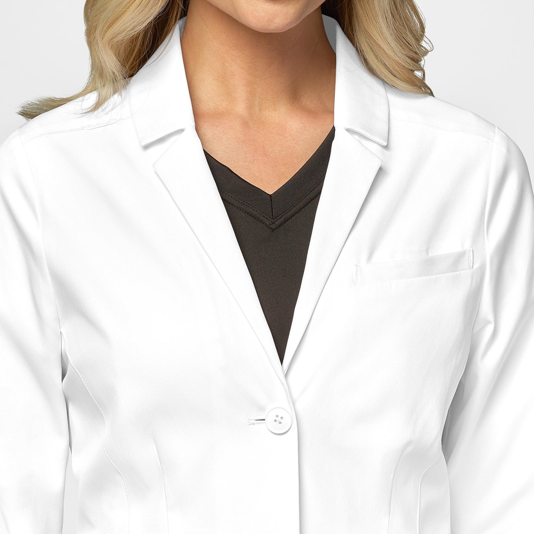 WonderWink Slate Women's 28 Inch Doctors Coat - White