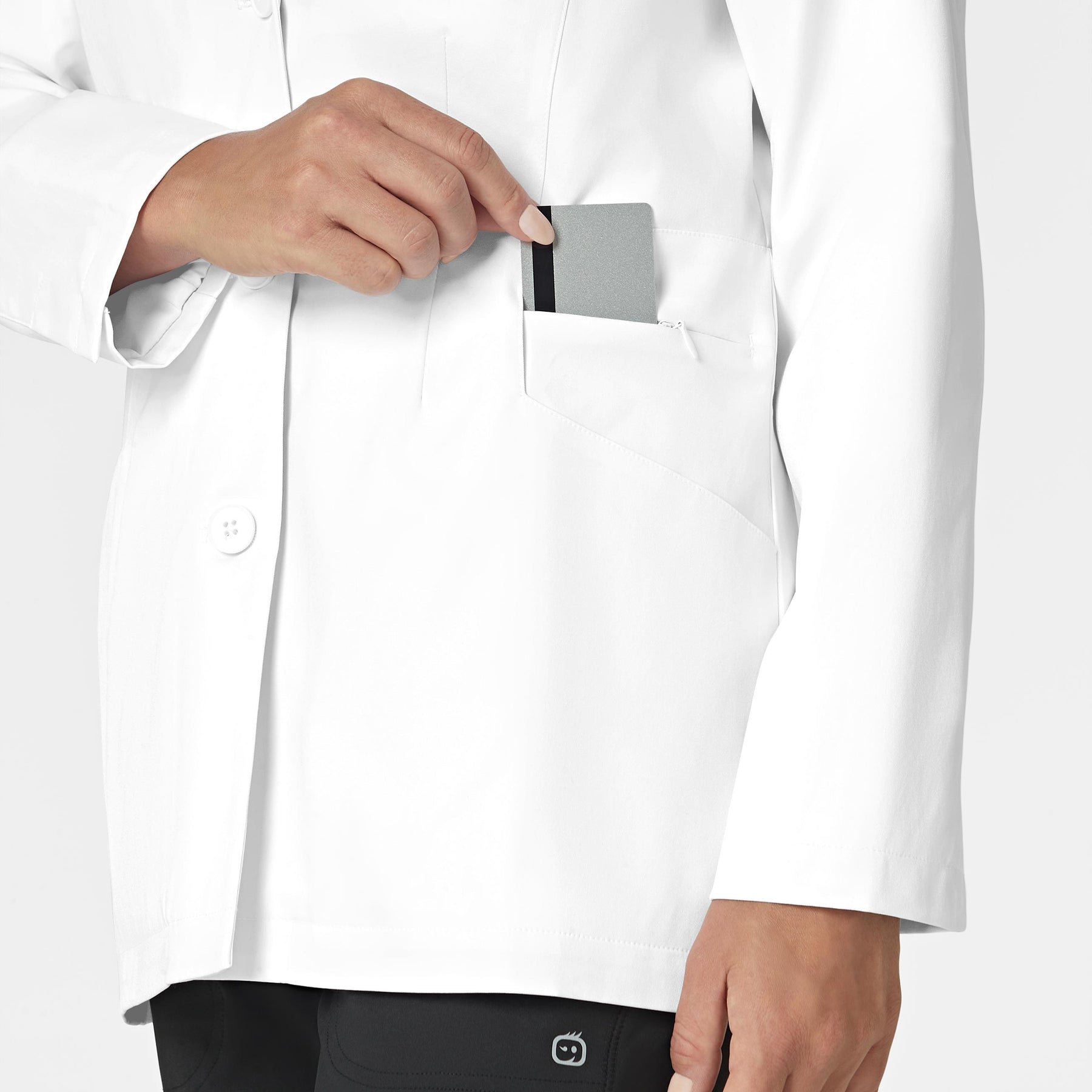 WonderWink Slate Women's 28 Inch Doctors Coat - White